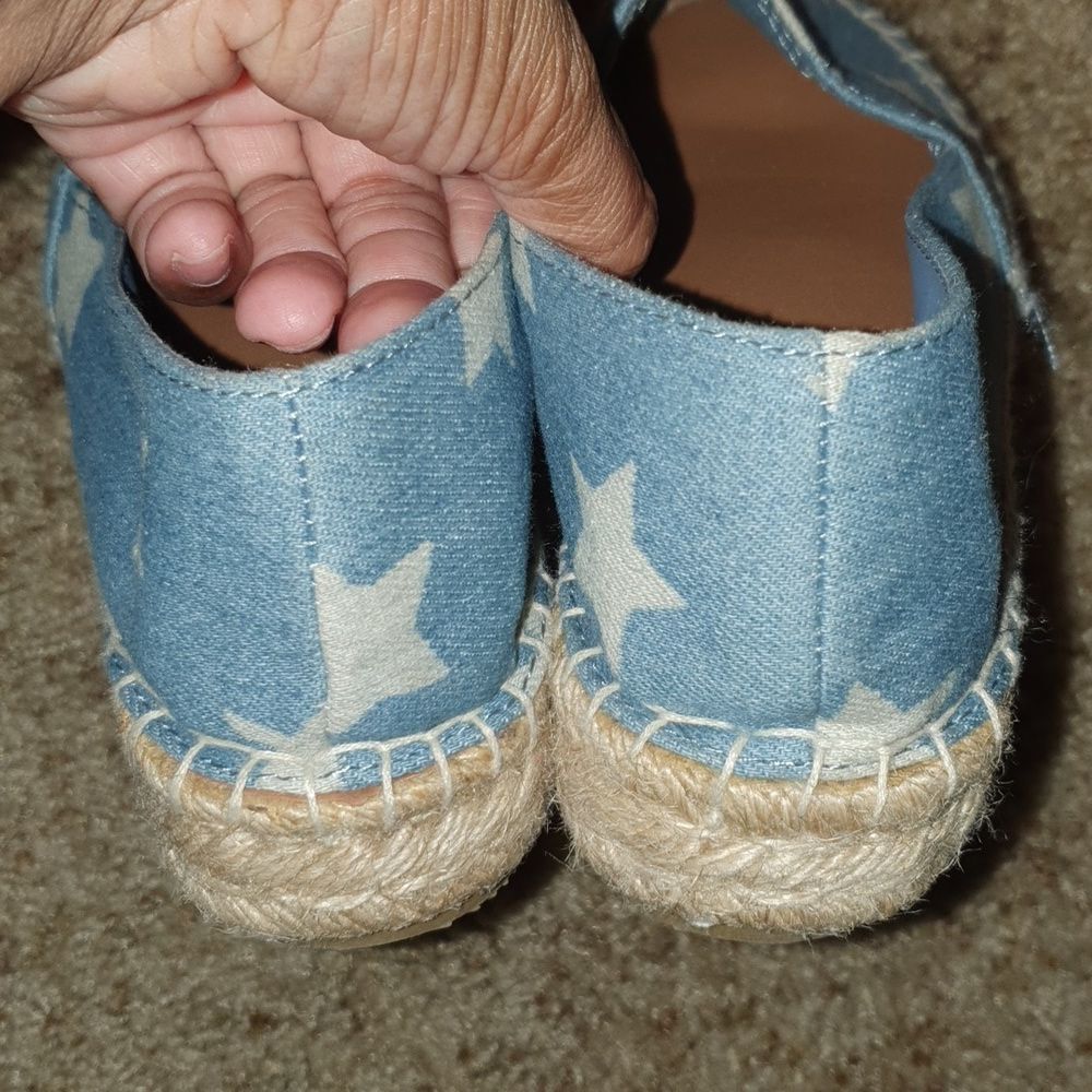 Steve Madden Talen Denim Star Espadrilles Sz 6.5 View 5